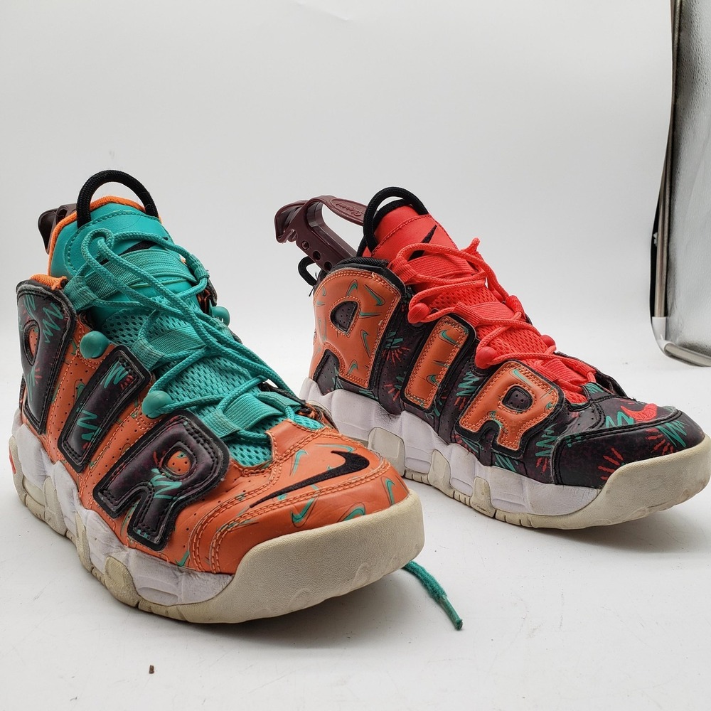 Nike Air More Uptempo Shoes Youth Size 6.5Y Multi Basketball Sneakers AT3408-800